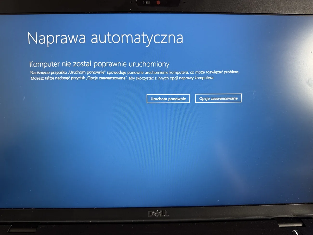 Ekran naprawy automatycznej systemu Windows przed naprawą — serwis SKFIX
